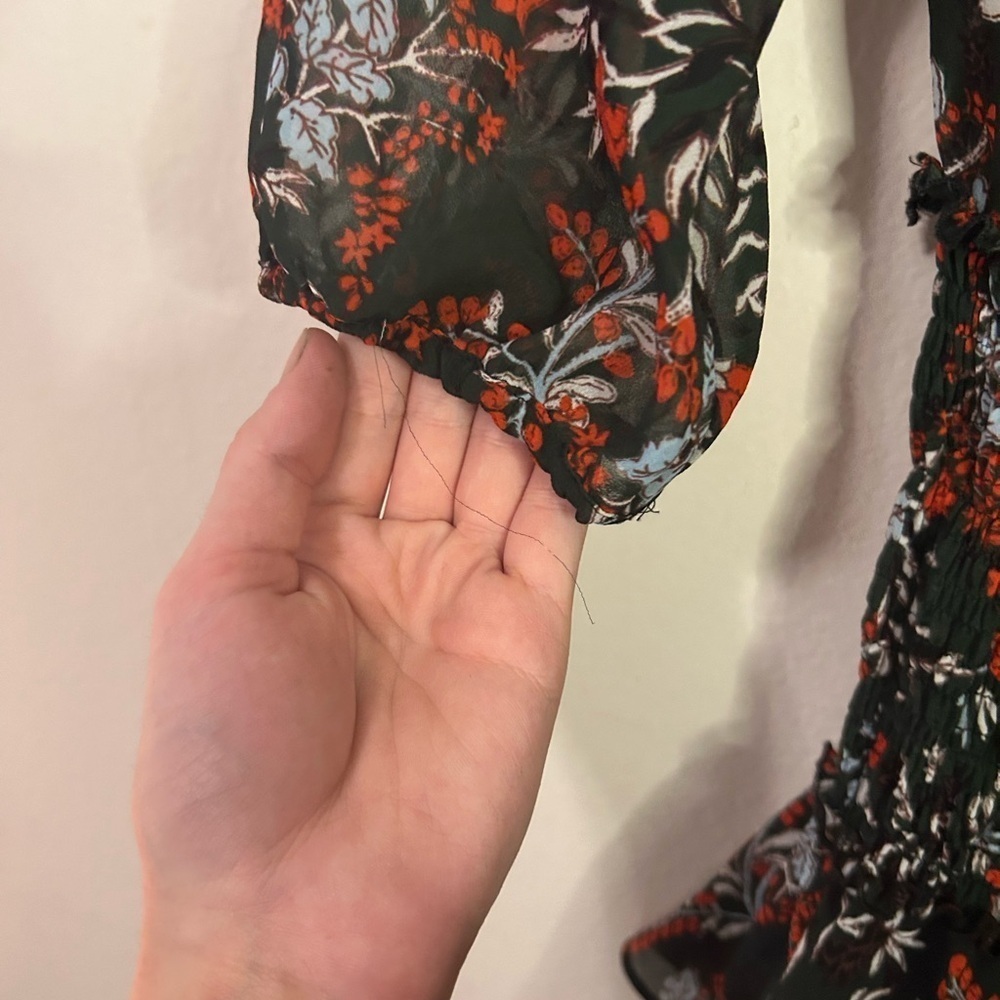 Maje Romeane Floral Print Ruffle Dress - Picture 11 of 12